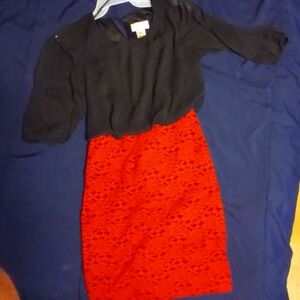 Sweet Storm M Red/Black Dress